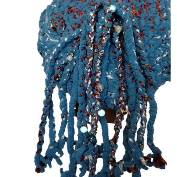 Slouchy Boho Hat OOAK Handmade Crochet Free Hand Women's One Size - Picture 9 of 10